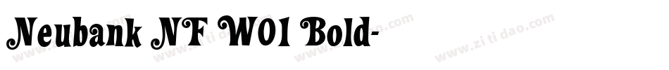 Neubank NF W01 Bold字体转换
